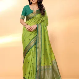 Sidhidata Woven Design Zari Banarasi Saree-image-34
