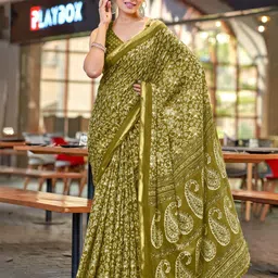 Anouk Floral Printed Pure Cotton Saree-image-88