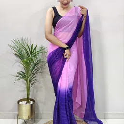 Mitera Colourblocked Pure Chiffon Ready to Wear Saree-38