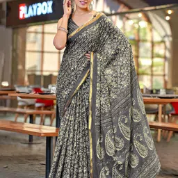 Anouk Ethnic Motifs Pure Cotton Saree-image-43