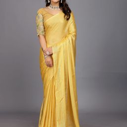 Rhey Women Festive Saree with Embroidered Work Blouse-image-67
