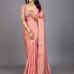 Rhey Poly Silk Saree with Embroidered Work-image-54