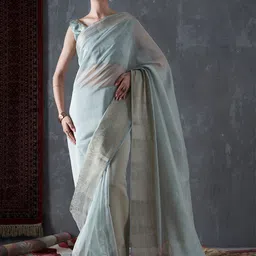 Anouk Ethnic Woven Design Organza Sarees-image-60