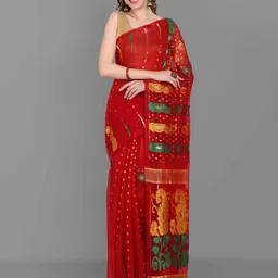 choiceit Ethnic Motifs Woven Design Jamdani Saree-picture-12