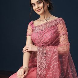 kasee Floral Embroidered Saree-49