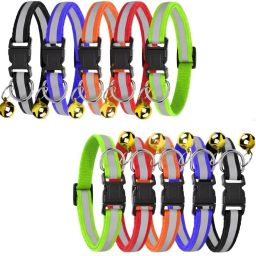 4 Pcs Reflective Cat Collar for Indoor & Outdoor Use Bell Cat Collar Charm-image-130