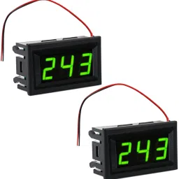 AC 70V-500V Mini Digital Voltmeter 2-Wire GREEN Display Panel Meter (2 Pc) Voltmeter-25