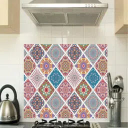 Jaamso Royals Pink & Blue 3D Wall penal  PE Foam Self Adhesive 3D Wallpaper-image-87