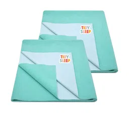 TIDY SLEEP Kids Set Of 2 Green Water Proof Mattress Protector-image-26