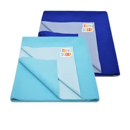 TIDY SLEEP Kids Set Of 2 Blue Water Proof Mattress Protector-image-79