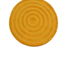 PRESTO Yellow Solid Hand Tufted Round Wool Carpet-23