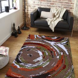 PRESTO Green Abstract Rectangular Carpet-26