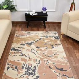 PRESTO Beige & Grey Abstract Printed No-Shred Carpet-19