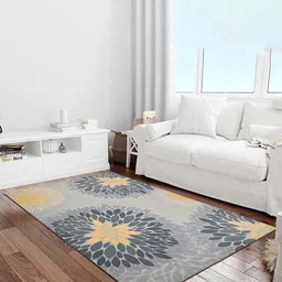 PRESTO Grey Floral Anti-Skid Carpet-34