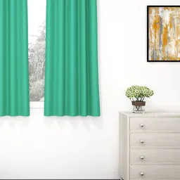 Story@home Teal Blackout Window Curtain- 5 feet-picture-40
