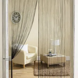 Homefab India 2 Pieces Black Sheer Long Door Curtain-42