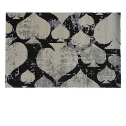 PRESTO Black & Grey Abstract Rectangular Floor Carpet image 2
