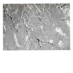PRESTO Grey & White Abstract Printed No Shredding Rectangular Carpet image 5