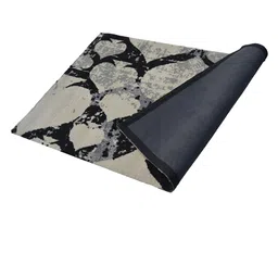 PRESTO Black & Grey Abstract Rectangular Floor Carpet image 3