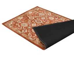 PRESTO Orange & Beige Traditional Printed No Shredding Rectangular Carpet image 3