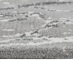 PRESTO Grey & White Abstract Printed No Shredding Rectangular Carpet image 3