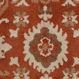 PRESTO Orange & Beige Traditional Printed No Shredding Rectangular Carpet image 5