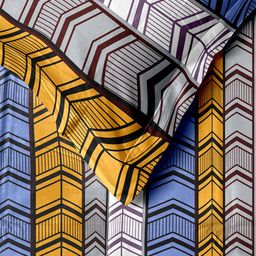 LABHAM Crystal White & Blue Abstract Printed 140 TC Single Bedsheet with 1 Pillow Covers image 4