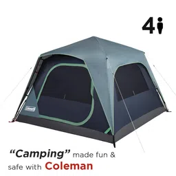 4-Person Skylodge Instant Camping Tent with Telescoping pre-attached Poles, 1 Minute Instant Setup, Blue-image-20
