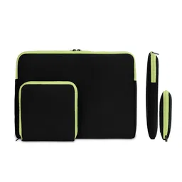 THE CLOWNFISH Unisex Black & Green Laptop Sleeve-picture-10