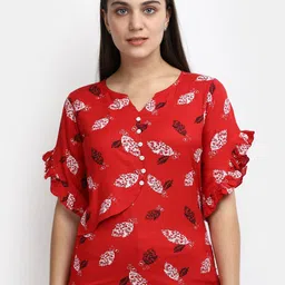 V-Mart Floral Printed Flared Sleeve Top-image-37