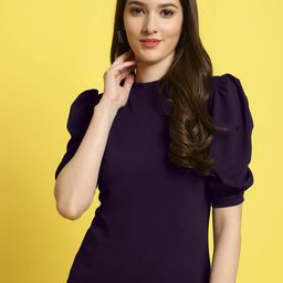 Fabflee Sweetheart Neck Puff Sleeve Top-image-82