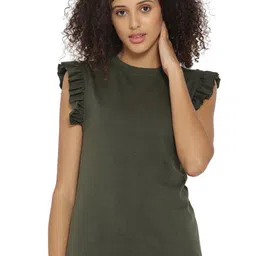 Campus Sutra Flutter Sleeve Top-picture-14