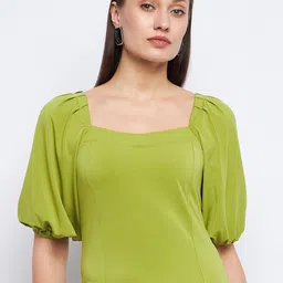 Madame Square Neck Puff Sleeve Regular Top-picture-30