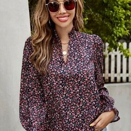 Stylecast X Slyck Floral Printed Cuffed Sleeve Top-picture-50