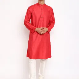 Fabindia Regular Mandarin Collar Kurta-image-25