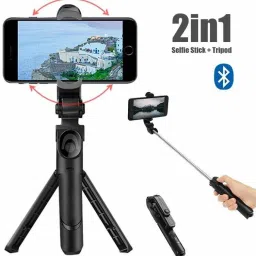 SURYAKUSH Branded Wireless Bluetooth Foldable XT-02 Mini Tripod Extendable Selfie Stick Monopod, Tripod image 4