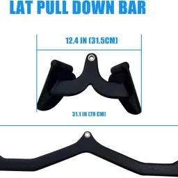 lcarno LAT Bar Cable Machine Attachment, LAT Pull Down Bars Back Tricep Bar Multi-training Bar image 2