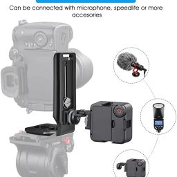 HASTHIP Bracket for Camera, 1/4 Vertical Horizontal Video Shooting DSLR L Bracket for Camera, Video Shooting Switch,Bracket for Camera Custom Flash Bracket image 5