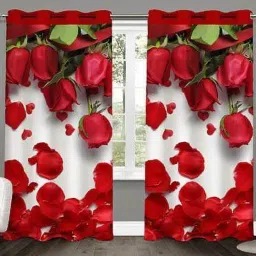 213 cm (7 ft) Polyester Semi Transparent Door Curtain (Pack Of 2)-image-66