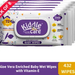 Extra Gentle & Soft Baby Wipes with Lid | Aloe-Vera and Vitamin E (Pack of 6)-4
