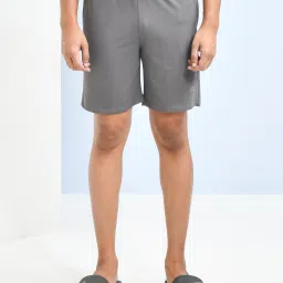 Solid Men Grey Casual Shorts-picture-16
