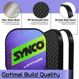 synco Pickleball Paddle Racket Latitude Blue| Picklebat with Cover and Cushion Grip| Pickleball Paddle image 4