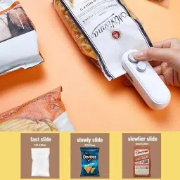 asthore enterprise Portable Mini Sealing Machine 2 in 1 Rechargeable,Magnetic,Heat Seal with Cutter Digital Battery Tester image 3