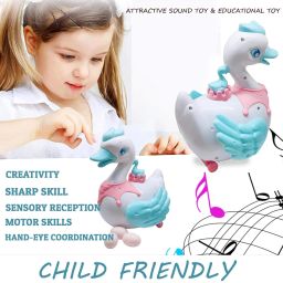 sh enterprises Swan Duck Toy, Swan Duck Egg, Swan Duck with Light & Sound Music for Kids image 2