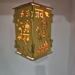 dhirelectronics Jai Shree Ram Handmade Diwali Lantern with Light – Reusable & Washable Multicolor Plastic Hanging Lantern image 5