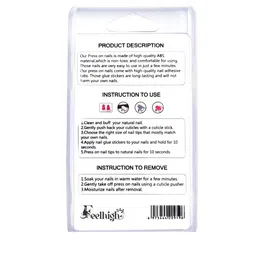 FEELHIGH Set Of 24 Press On Cat Eye Reusable Nails - E-01 image 2
