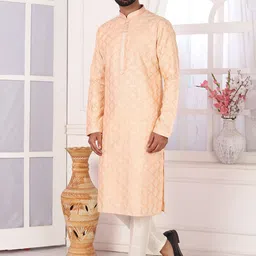 Arihant Rai Sinha Geometric Embroidered Sequinned Pure Silk Straight Kurta With Trousers-picture-5