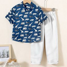 YK Boys Printed Shirt with Trousers-picture-15