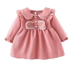 Bold N Elegant Embellished Corduroy Flair Dress Frock-image-97