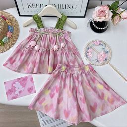 StyleCast x Revolte Girls Printed Shoulder Straps Top With Skirt-image-74